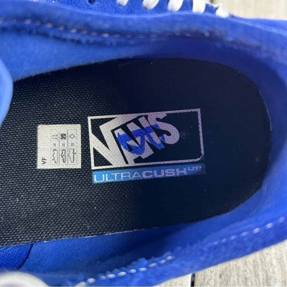 RARE Vans Diamo Ni Old Skool Royal Blue Lace Up Shoes Mens Size 8.5 Womens 10
